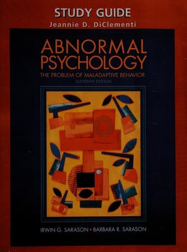 Tapa de DiClementi Study Guide to Abnormal Psychology