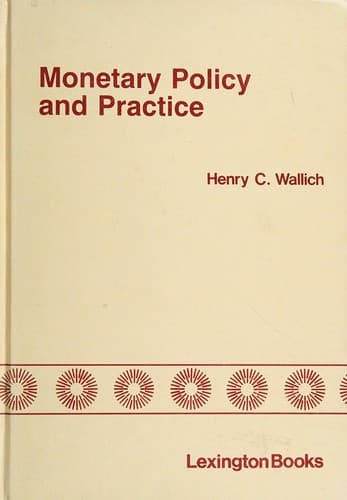 Tapa de Monetary policy and practice