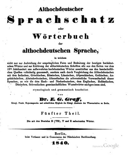 Tapa de Althochdeutscher Sprachschatz; oder