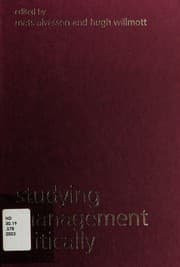 Tapa de Studying management critically