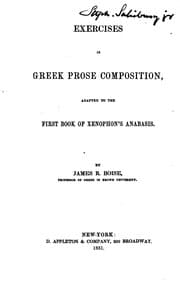 Tapa de Exercises in Greek prose composition