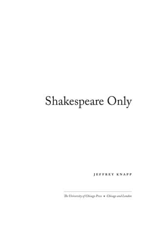 Tapa de Shakespeare only