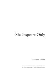 Tapa de Shakespeare only