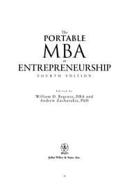 Tapa de The portable MBA in entrepreneurship