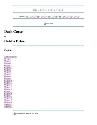 Tapa de Dark curse