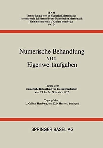 Tapa de Numerische Behandlung von Eigenwertaufgaben