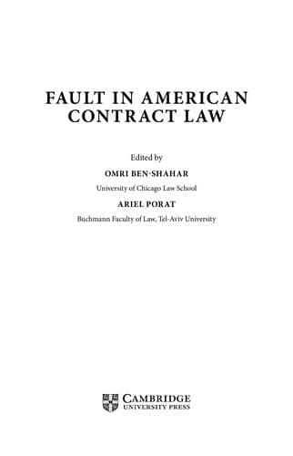 Tapa de Fault in American contract law