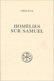 Tapa de Homélies sur Samuel