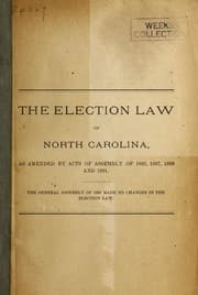 Tapa de The election law of North Carolina