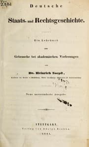 Tapa de Deutsche Staats- und Rechtsgeschichte