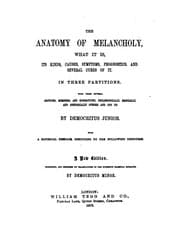 Tapa de The anatomy of melancholy, by Democritus iunior