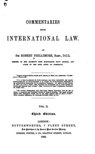 Tapa de Commentaries Upon International Law