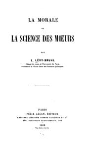 Tapa de La morale et la science des moeurs
