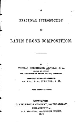Tapa de A Practical Introduction to Latin Prose Composition