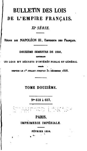 Tapa de Bulletin des lois