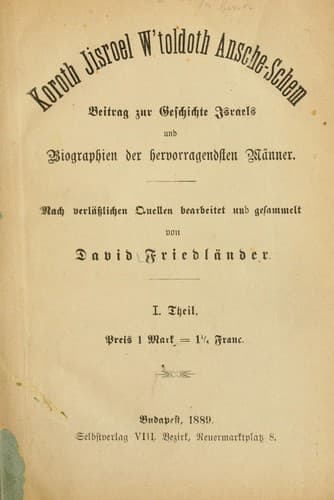 Tapa de Koroth Jisroel wtoldoth ansche-schem