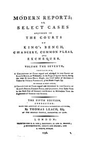 Tapa de Modern reports; or, Select cases adjudged in the courts of King's bench