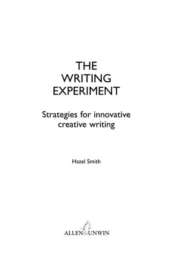 Tapa de The Writing Experiment