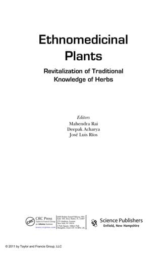 Tapa de Ethnomedicinal plants