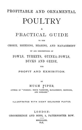 Tapa de Profitable and ornamental poultry