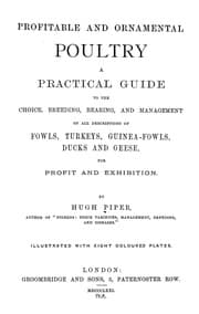 Tapa de Profitable and ornamental poultry