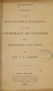 Tapa de Sallust's History of the war against Jugurtha, and of the Conspracy of Catiline: with a dictionary and notes