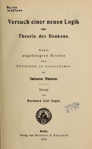 Tapa de Versuch einer neuen Logik oder Theorie des Denkens