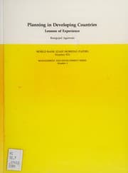 Tapa de Planning in developing countries