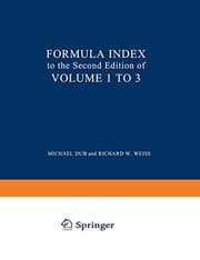 Tapa de Formula Index to the Second Edition of Volume I to Iii