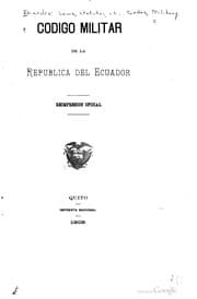 Tapa de Codigo militar de la Republica del Ecuador