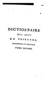 Tapa de Dictionnaire des arts de peinture, sculpture et gravure