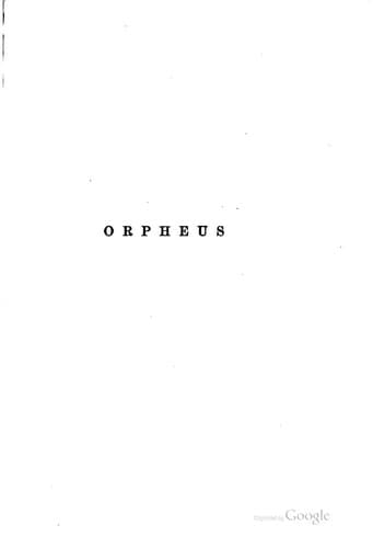 Tapa de Orpheus: A Masque