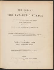 Tapa de The botany of the Antarctic voyage of H.M. discovery ships Erebus and Terror in the Years 1839-1843