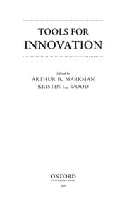 Tapa de Tools for innovation
