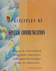 Tapa de Principles of speech communication