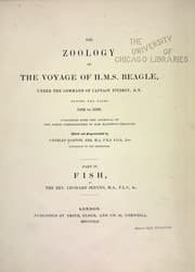Tapa de The zoology of the voyage of H.M.S. Beagle, under the command of Captain Fitzroy, R.N., during the years 1832 to 1836