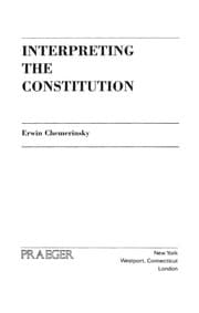 Tapa de Interpreting the constitution