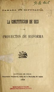 Tapa de La Constitución de 1833 y los proyectos de reforma