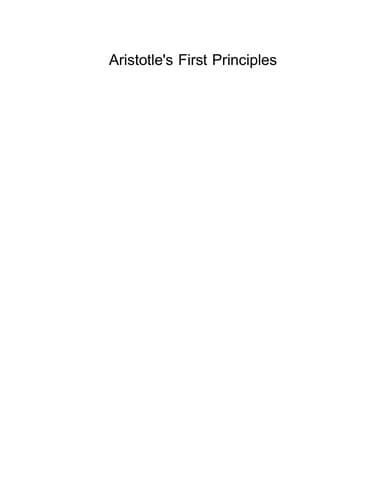 Tapa de Aristotle's first principles
