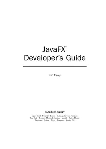 Tapa de JavaFX developer's guide
