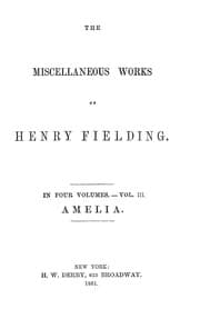 Tapa de The miscellaneous works of Henry Fielding