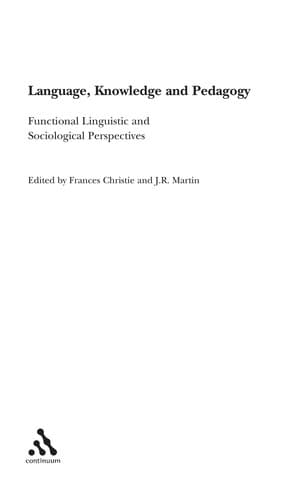 Tapa de Language, knowledge and pedagogy