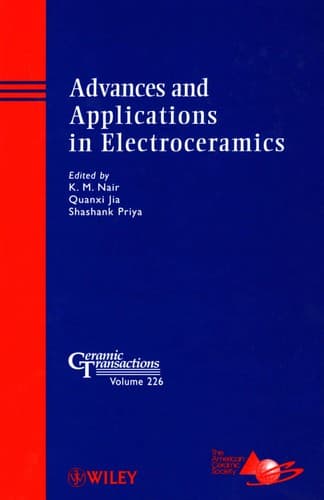 Tapa de Advances and applications in electroceramics