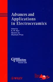 Tapa de Advances and applications in electroceramics