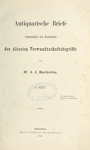 Tapa de Antiquarische Briefe, vornemlich zur Kenntniss der ältesten Verwandtschaftsbegriffe