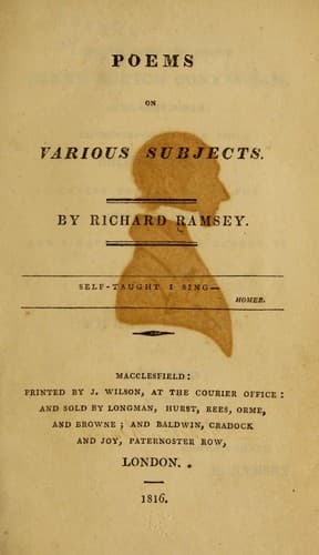 Tapa de Poems on various subjects