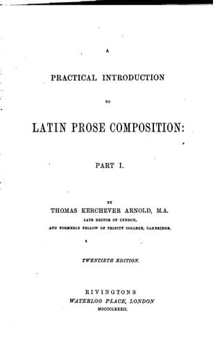 Tapa de A Practical Introduction to Latin Prose Composition