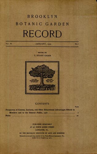 Tapa de Brooklyn Botanic Garden record