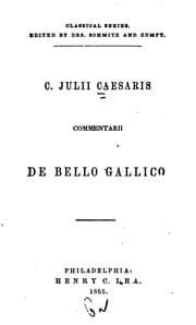 Tapa de Commentarii de bello Gallico: Books I-VII, According to the Text of Emanuel Hoffmann (Vienna, 1890)