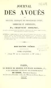 Tapa de Journal des avoués
